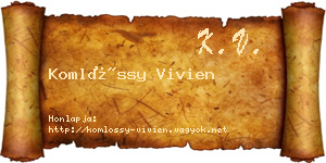 Komlóssy Vivien névjegykártya